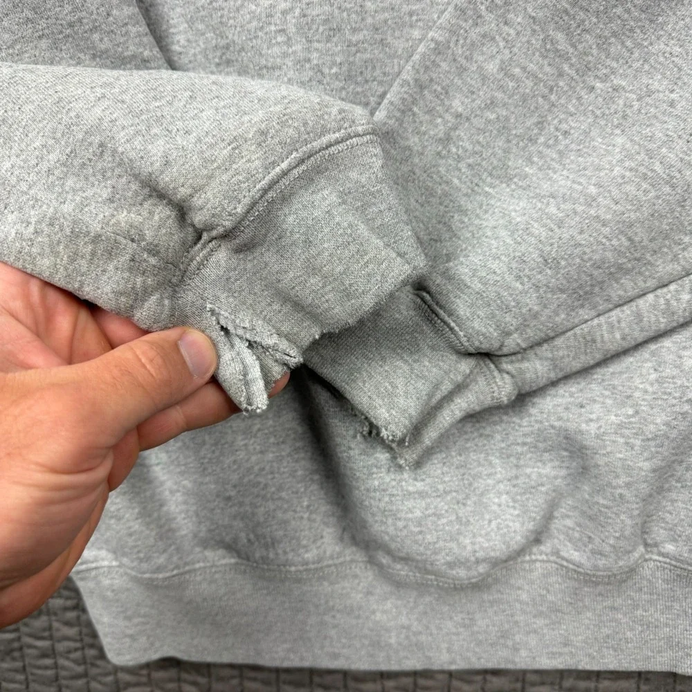 Carhartt Hoodie Men Medium Gray Sweatshirt‎ Original Fit Workwear Distressed